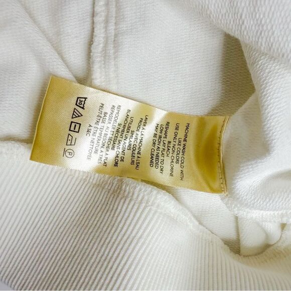 Anthropologie Women's White Lace Ruffle Sweatshirt Top  Size Small - Picture 8 of 9